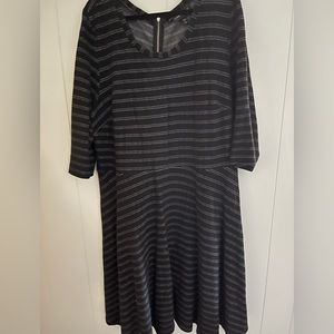 3/4 Sleeve Black Dress